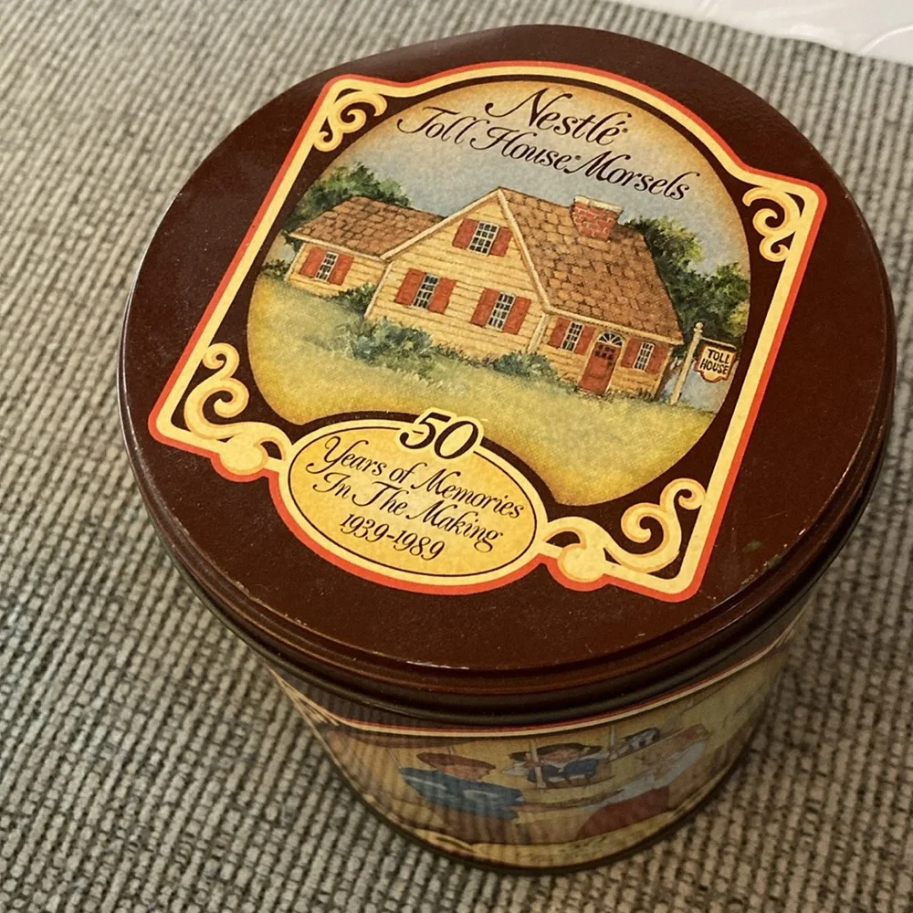 Nestle Toll House Morsels cookie tin, 50th anniversary collectible